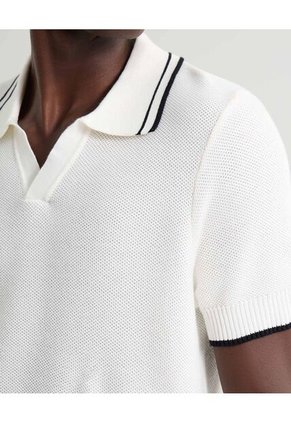 Polo Para Hombre Cuello Tejido Sin Bolsillo Color Marfil Marca Seven Seven #45110872