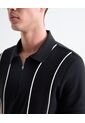 Polo Para Hombre Cuello Tejido  Color Negro Marca Seven Seven #45110846 de Seven Seven