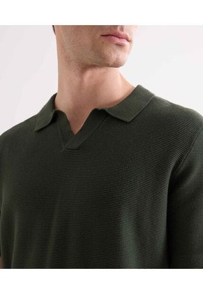 Polo Para Hombre Cuello Tejido Sin Bolsillo Color Verde Marca Seven Seven #45110893