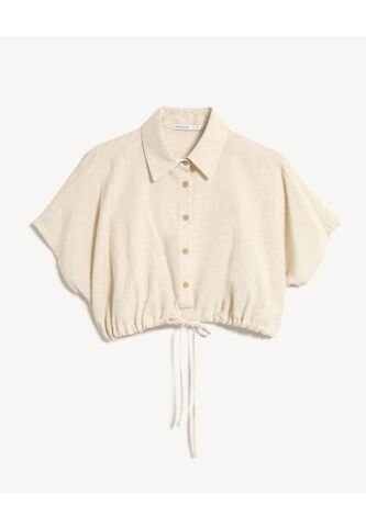 Blusa Para Mujer Manga Corta Color Crudo Marca Seven Seven #28124096 Seven Seven