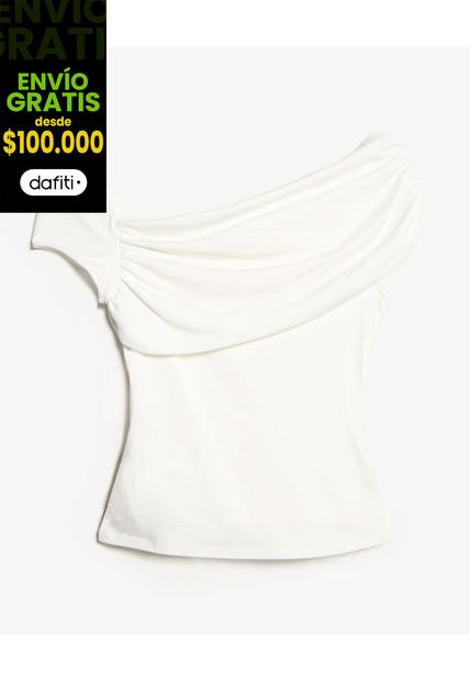 Camiseta Para Mujer Manga Sisa Moda Color Crudo Marca Seven Seven #28096336