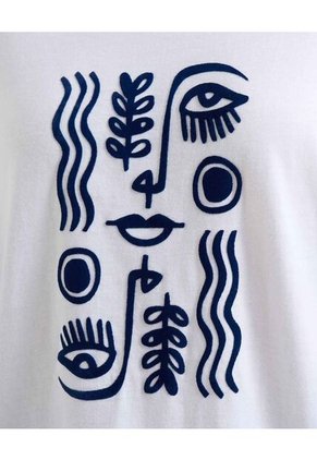 Camiseta Para Mujer Manga Corta Cuello Redondo Color Crudo Marca Seven Seven #28096203