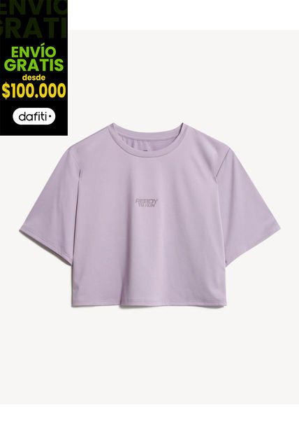 Camiseta Para Mujer Crop Top Color Lila Marca Seven Seven #28096245