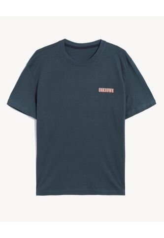 Camiseta Para Hombre Manga Corta Cuello Redondo Color Azul Marca Seven Seven #45092744 Seven Seven