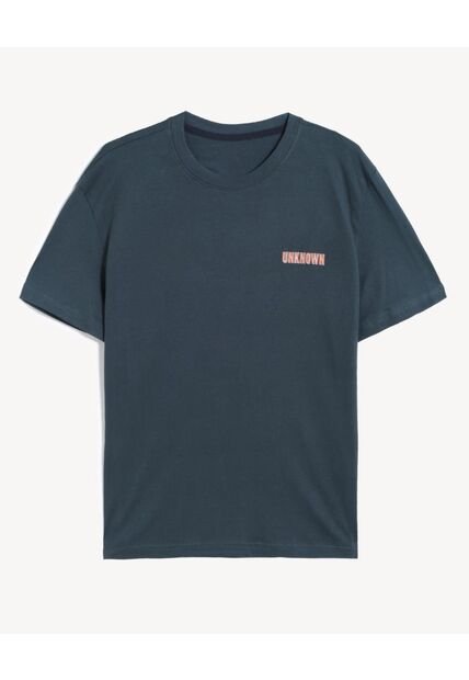 Camiseta Para Hombre Manga Corta Cuello Redondo Color Azul Marca Seven Seven #45092744