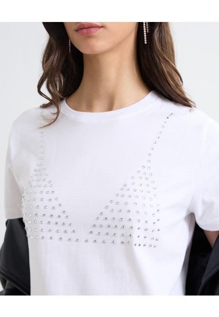 Camiseta Para Mujer Manga Corta Color Crudo Marca Seven Seven #28096074