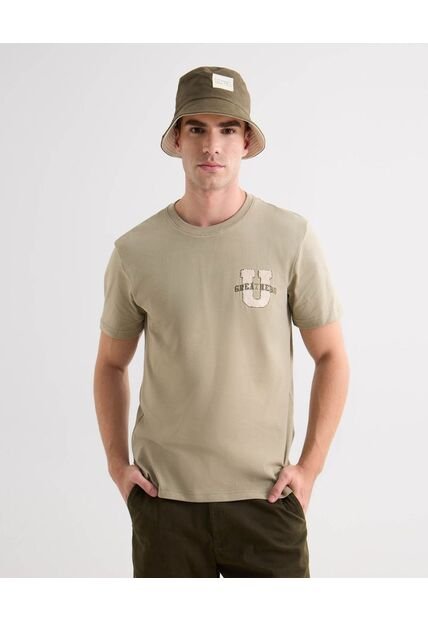 Camiseta Para Hombre Manga Corta Cuello Redondo Color Verde Marca Seven Seven #45092743