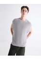 Camiseta Texturizada Sin Mangas  Para Hombre Gris Seven Seven de Seven Seven