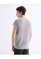 Camiseta Texturizada Sin Mangas  Para Hombre Gris Seven Seven de Seven Seven