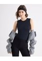 Body Cuello Redondo  Para Mujer Negro Seven Seven de Seven Seven