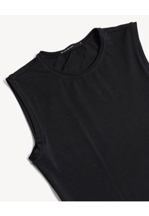 Body Cuello Redondo  Para Mujer Negro Seven Seven