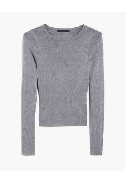 Camiseta Para Mujer Manga Larga Cuello Redondo Color Gris Marca Seven Seven #28096328