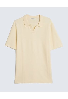 Polo Para Hombre Cuello Tejido Sin Bolsillo Color Beige Marca Seven Seven #45110894