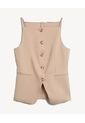Chaleco Para Mujer Plano Color Beige Marca Seven Seven #28250141 de Seven Seven