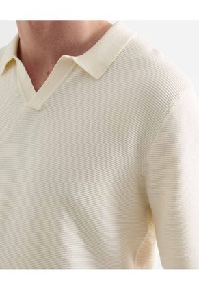 Polo Para Hombre Cuello Tejido Sin Bolsillo Color Beige Marca Seven Seven #45110894