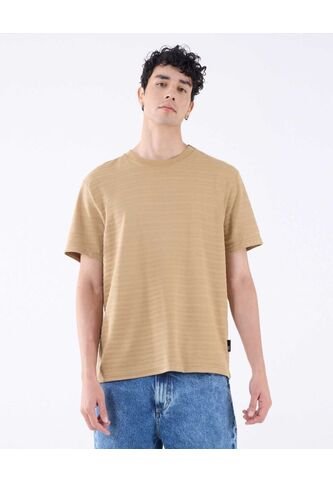 Camiseta Para Hombre Manga Corta Color Camel Marca Seven Seven #45092598 Seven Seven