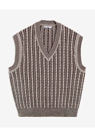 Chaleco  Para Hombre Punto Color Café Marca Seven Seven #45250017 Seven Seven