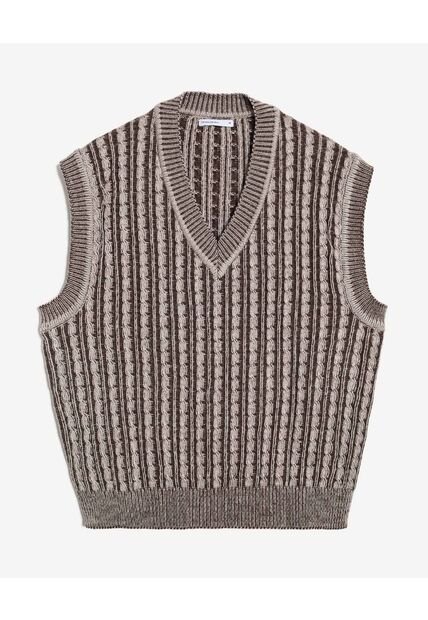 Chaleco  Para Hombre Punto Color Café Marca Seven Seven #45250017