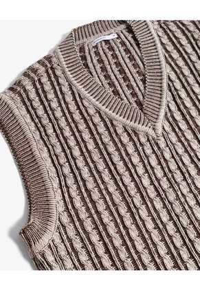 Chaleco Para Hombre Punto Color Café Marca Seven Seven #45250017