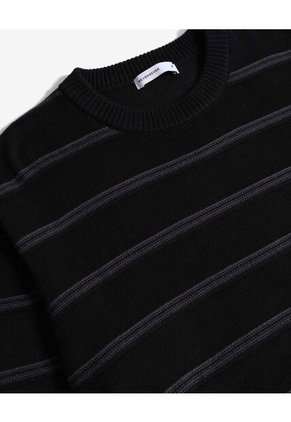 Saco  Para Hombre Cuello Redondo Color Negro Marca Seven Seven #45330263