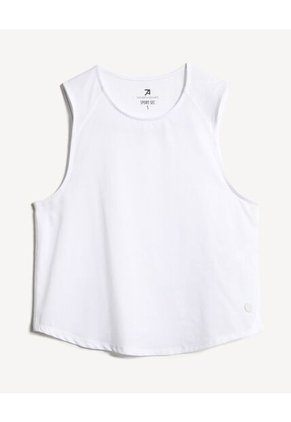 Camiseta Para Mujer Crop Top Color Blanco Marca Seven Seven #28096240