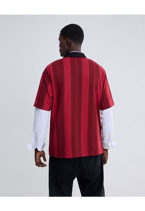 Polo Manga Corta  Para Hombre Rojo Seven Seven