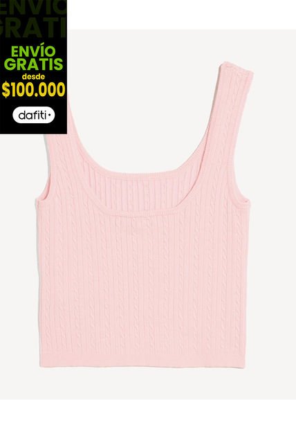 Camiseta Para Mujer Manga Sisa Moda Color Rosado Marca Seven Seven #28096290