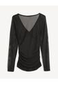 Camiseta En Mesh  Para Mujer Negro Seven Seven de Seven Seven