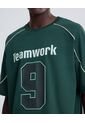 Camiseta Screen Oversize  Para Hombre Verde Seven Seven de Seven Seven