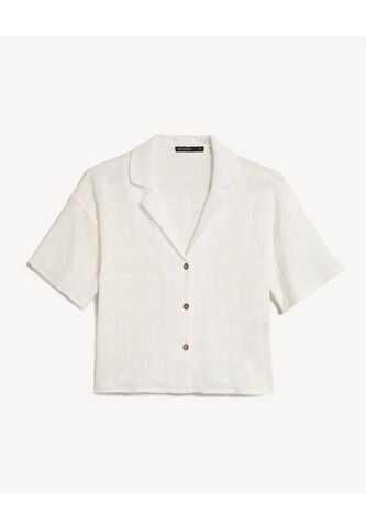 Blusa Para Mujer Manga Corta Color Marfil Marca Seven Seven #28124128 Seven Seven