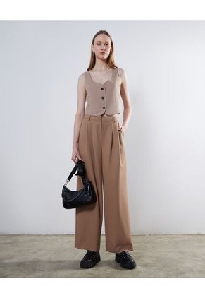 Chaleco Para Mujer Color Camel Marca Seven Seven #28250116