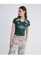 Camiseta Escote V  Para Mujer Verde Seven Seven de Seven Seven