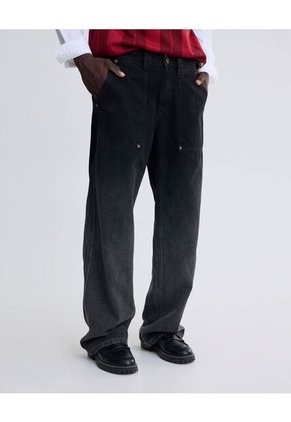 Jean Loose Con Degrade  Para Hombre Gris Seven Seven