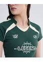 Camiseta Escote V  Para Mujer Verde Seven Seven de Seven Seven