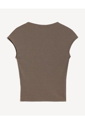 Top Rib Cuello Redondo  Para Mujer Verde Seven Seven