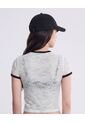 Camiseta Con Encaje  Para Mujer Blanco Seven Seven de Seven Seven