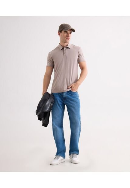 Polo Para Hombre Cuello Maquina Sin Bolsillo Color Café Marca Seven Seven #45110902