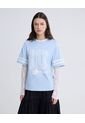 Camiseta Manga Larga  Para Mujer Azul Seven Seven de Seven Seven