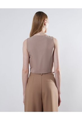 Chaleco Para Mujer Color Camel Marca Seven Seven #28250116