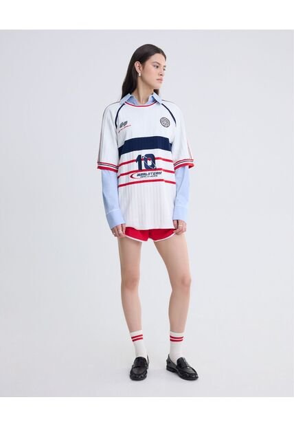 Short Deportivo En Tela  Para Mujer Rojo Seven Seven
