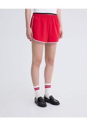 Short Deportivo En Tela  Para Mujer Rojo Seven Seven