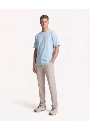 Camiseta Texturizada Relax Para Hombre Celeste Seven Seven