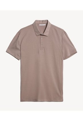 Polo Para Hombre Cuello Maquina Sin Bolsillo Color Café Marca Seven Seven #45110902