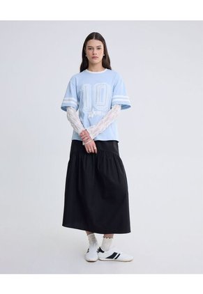 Camiseta Manga Larga  Para Mujer Azul Seven Seven