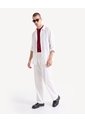 Pantalón Rústico Con Prenses  Para Hombre Blanco Seven Seven de Seven Seven