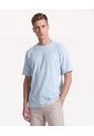 Camiseta Texturizada Relax  Para Hombre Celeste Seven Seven de Seven Seven