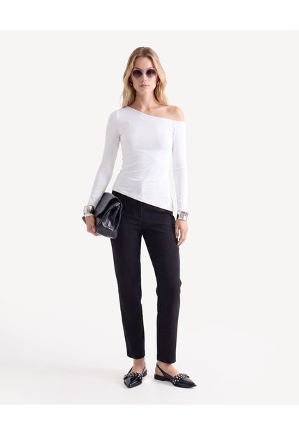 Camiseta Con Recogidos  Para Mujer Crudo Seven Seven