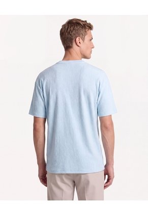 Camiseta Texturizada Relax Para Hombre Celeste Seven Seven