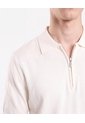 Polo Tricot Con Cremallera  Para Hombre Marfil Seven Seven de Seven Seven
