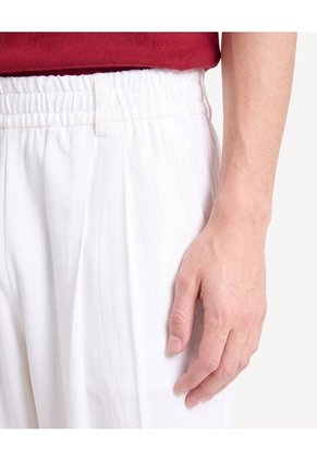 Pantalón Rústico Con Prenses Para Hombre Blanco Seven Seven